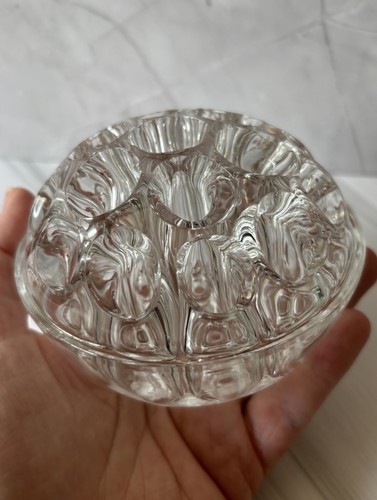 Vintage clear glass flower - vintage,