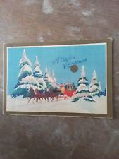 Unusual Vintage 1950s Christmas Card Used 3D Brent Series