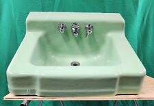 Sea foam green  bathroom sink wall mount style cast iron
