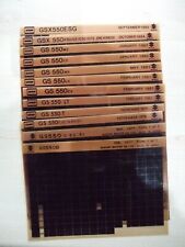 12 Genuine SUZUKI GS550 GSX550 parts microfiche 1977 to 1985