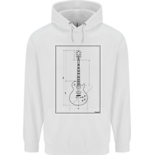 Guitar Blueprint Guitarist Electric Childrens Kids Hoodie