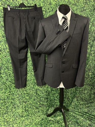 Mens double breasted suit grey - mens,