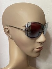 Sunglasses,  Italian Nouvelle Vague Blue Lens Silver Frame Unisex, Vintage