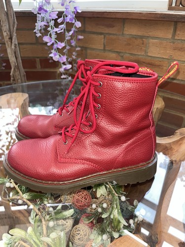Martens red ankle boots - martens,