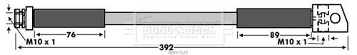 Brake hose fits - fits, d-max