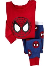 Kids Boys Spiderman Nightwear Long Sleeve Cotton Pyjamas Set Sleepwear Top Pant