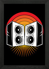 Sound System Studio Framed Wall Art Poster Canvas Print Picture