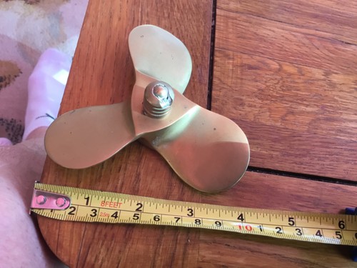 Vintage brass boat - vintage, propeller