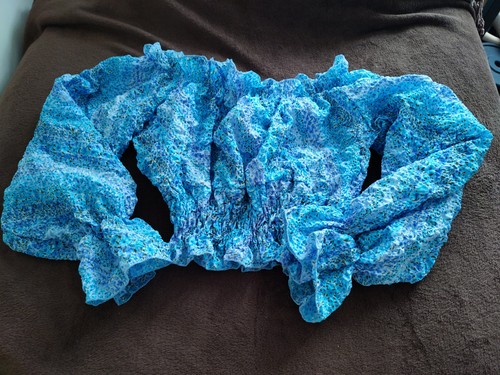 Blue crop top size l - blue,