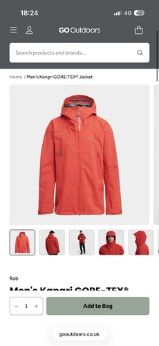 Rab coat men large red - rab,