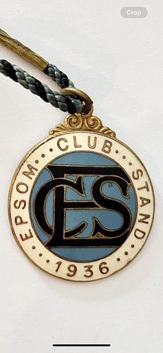 Epsom club stand badge 1936 - epsom,