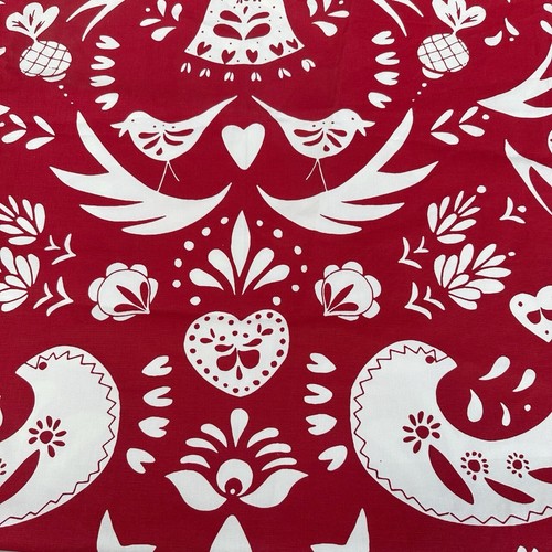 Red white ikea fabric nordic - white,