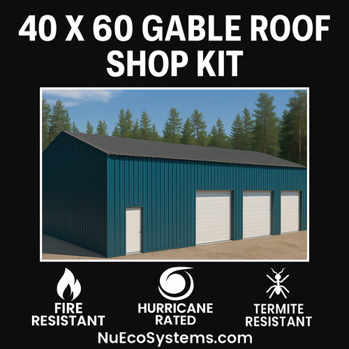 Steel framed x 16 shop - x,