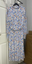 Jolie Moi Ladies Blue Floral Vesper Midi Dress With Stretch - UK Size 14 (BNWOT)
