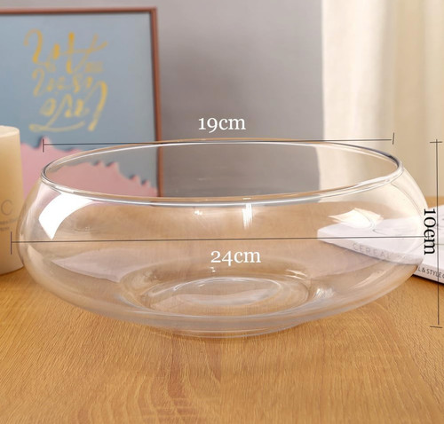 Clear fish bowl vase wide - clear,