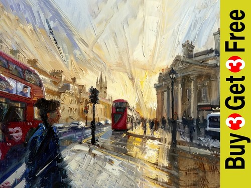 London cityscape print - cityscape, 5"x7"