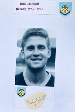 Billy Marshall Irish Footballer  1936 - 2007, Original 10 x 8 Signature Piece