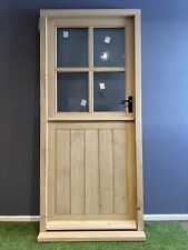 Exterior Double Glazed Door Solid Rustic Oak Stable Door 924mm X 2073mm Open In
