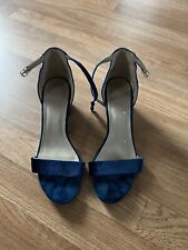 Blue velvet shoes, size 9