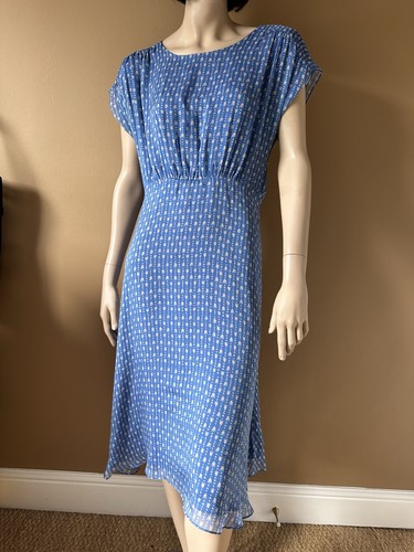 Brora 100 silk blue - blue, patterned
