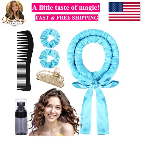 Satin heatless curls overnight - satin,