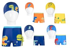 Kids Boys Swim Shorts & Cap