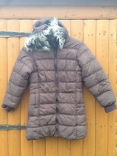 Avenue Brown Mink Winter Coat Parka with Removable Furry Hood School Smart 6 Y
