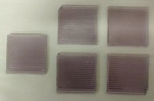 5 ANTIQUE LUXFER 4" PURPLE GLASS PRISM TILES 1890'S SAWTOOTH Frank Lloyd Wright