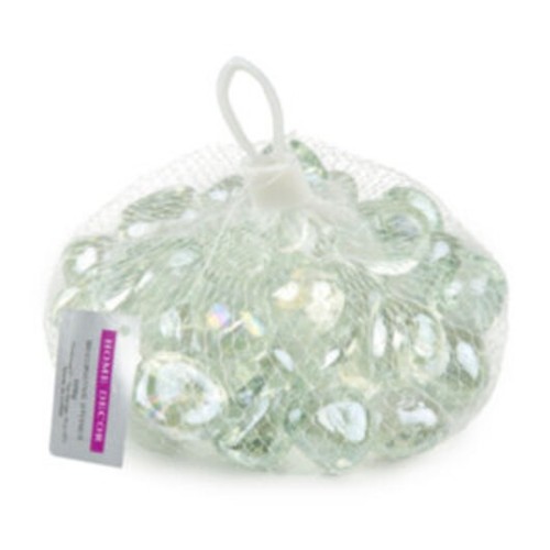 Clear glass pebbles decorative - clear,