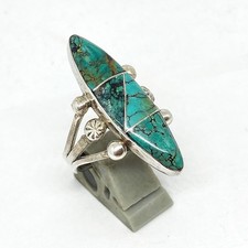 Turquoise Long Ring, Size 22