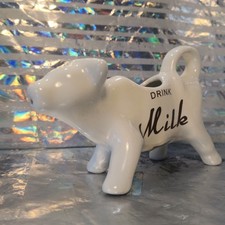 Silea Fine Porcelain Cow Table Milk Jug Summer Cream Pourer Made In France 