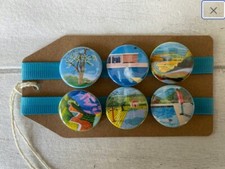 David Hockney Art - Button Pin