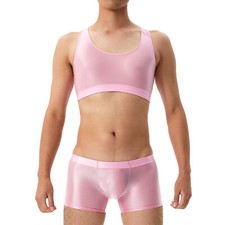 Mens Glossy Set Sleeveless U