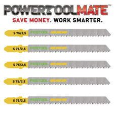 Festool 204256 Jigsaw Blades - Set Pack of 5 - Wood Fine Cut S 75/2.5/5 75mm