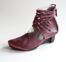 TRIPPEN Germany - Women's X+OS Leather Court Shoe Wedge LIMIT berry US9 EU40 UK7