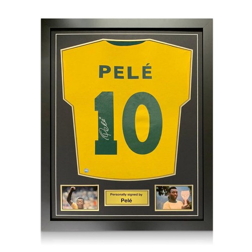 Pele signed brazil shirt - brazil,
