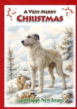Irish Wolfhound Dog Christmas