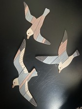 3 Small Wooden Seagulls