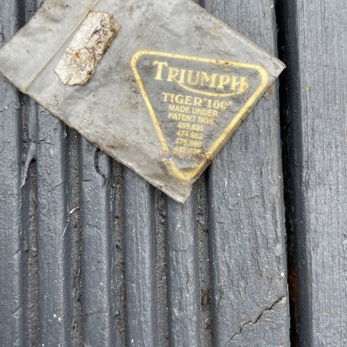 Triumph tiger 100 patent plate - patent,