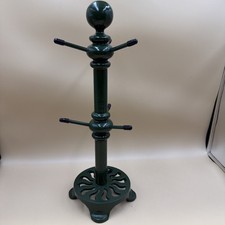 Vintage Cast Iron Mug Tree 15"