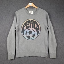 PAUL SMITH x YOOX Sweatshirt Mens L Large Grey 2016 EURO Football Peace Graphic