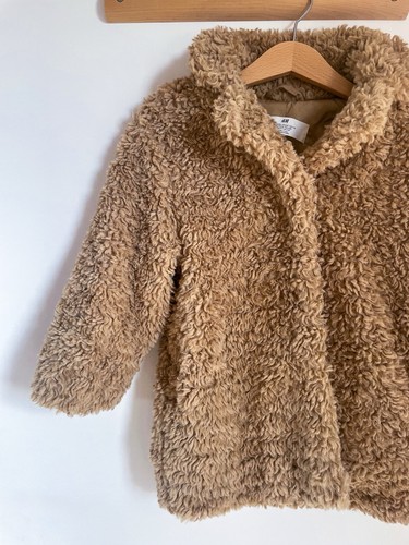 Girls teddy brown coat age - h&m,