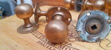 2 X Pairs of Reclaimed Antique Brass Edwardian Door Knobs Handles Furniture 