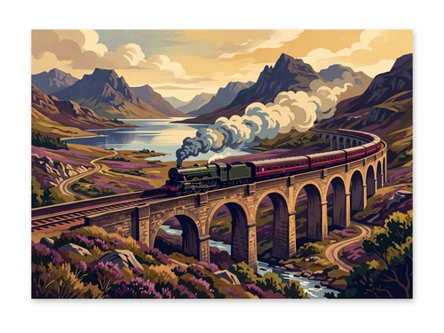 Highland steam train viaduct - highland,