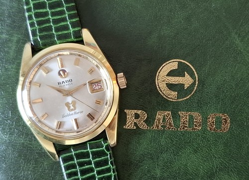 Serviced vintage rado - serviced, golden
