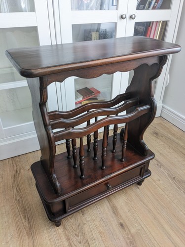Vintage mahagony magazine - magazine, rack