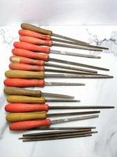 A SELECTION OF NICHOLSON AND STUBS THREE SIDED FILES AND HANDLES REF3974