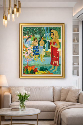 Oil painting signed naive - , art