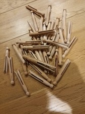 38 vintage wood dolly pegs