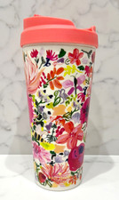 KATE SPADE FLORAL INSULATED ACRYLIC TRAVEL CUP TUMBLER 16oz - VGC HARDLY USED